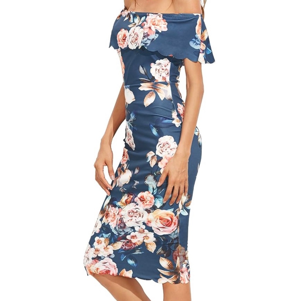 Floral Off The Shoulder Dress